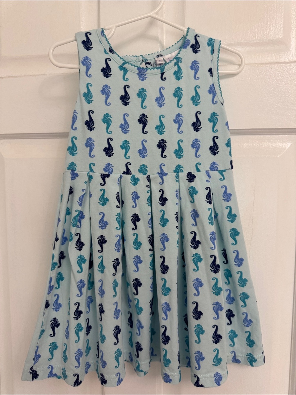 Rachel Riley 3T Seahorse Sleeveless Dress